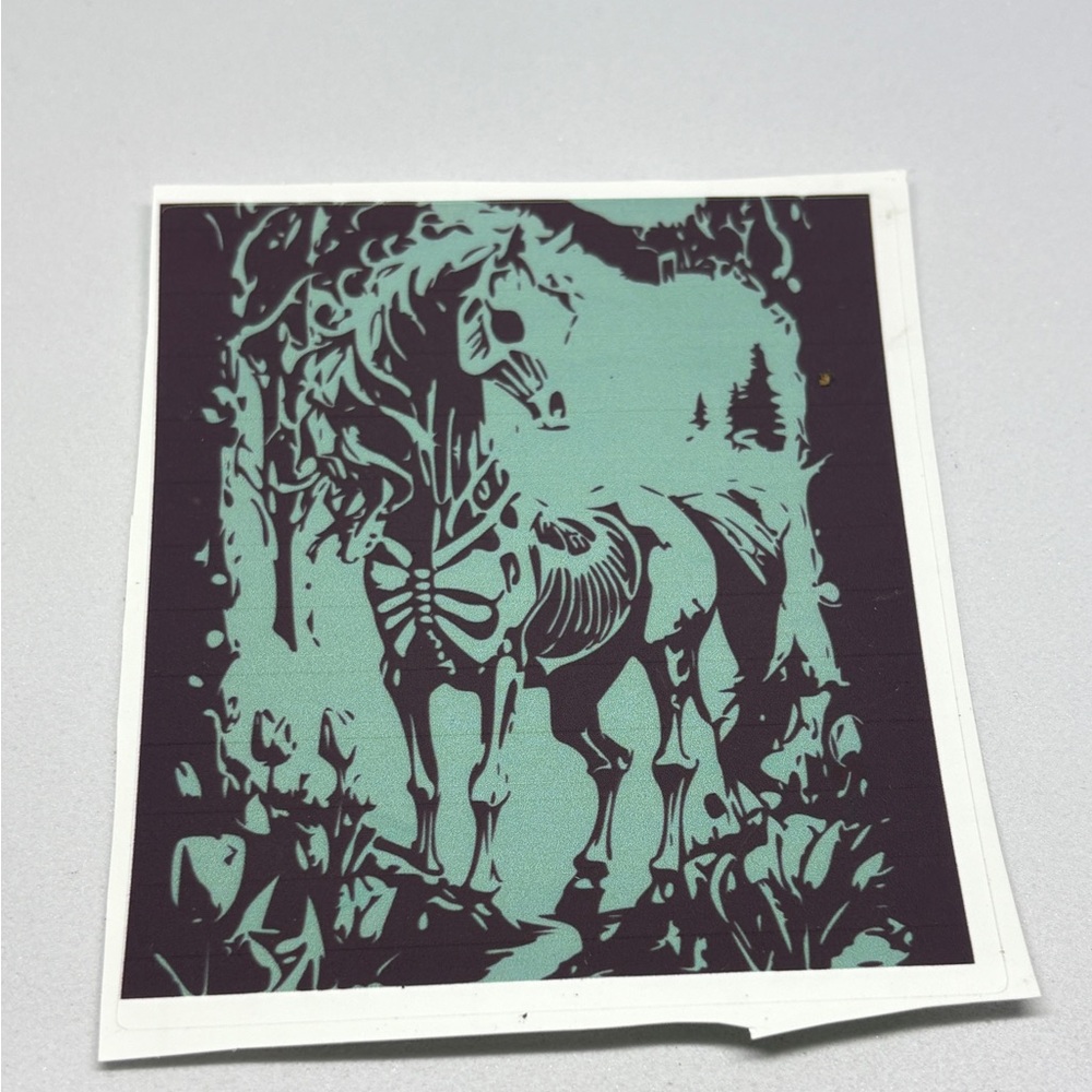 Skeleton Horse vinyl sticker